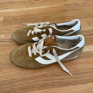 Vintage Yellow Suede Sneakers